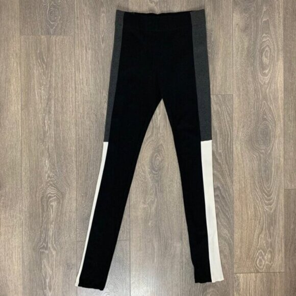 Aritzia Babaton Neil Leggings Stripes Pants Ponte Black Skinny Leg High Waist - Picture 7 of 14